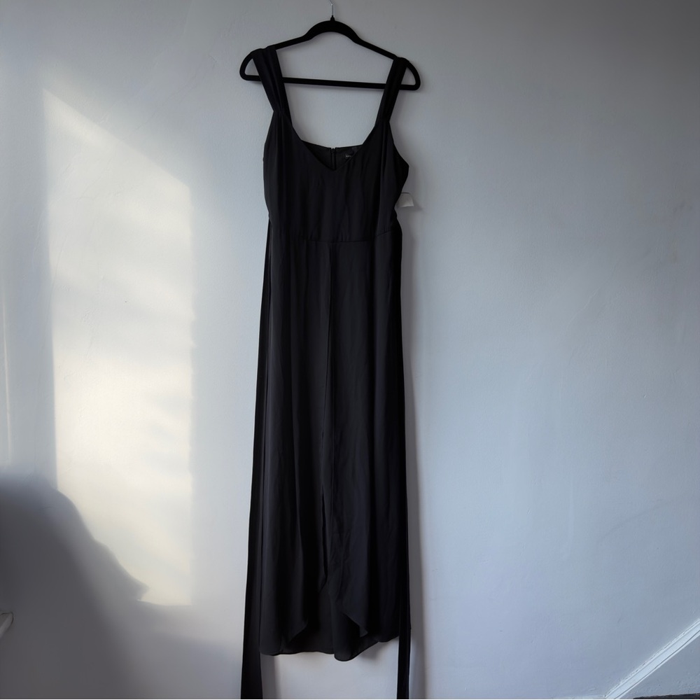 White House Black Market Black Sleeveless Maxi Dress with Adjustable Straps